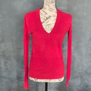 V-Neck Silk & Cashmere Sweater